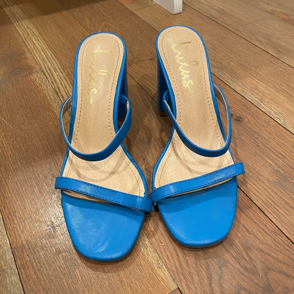 Lulu's Vibrant Blue Strappy Heels